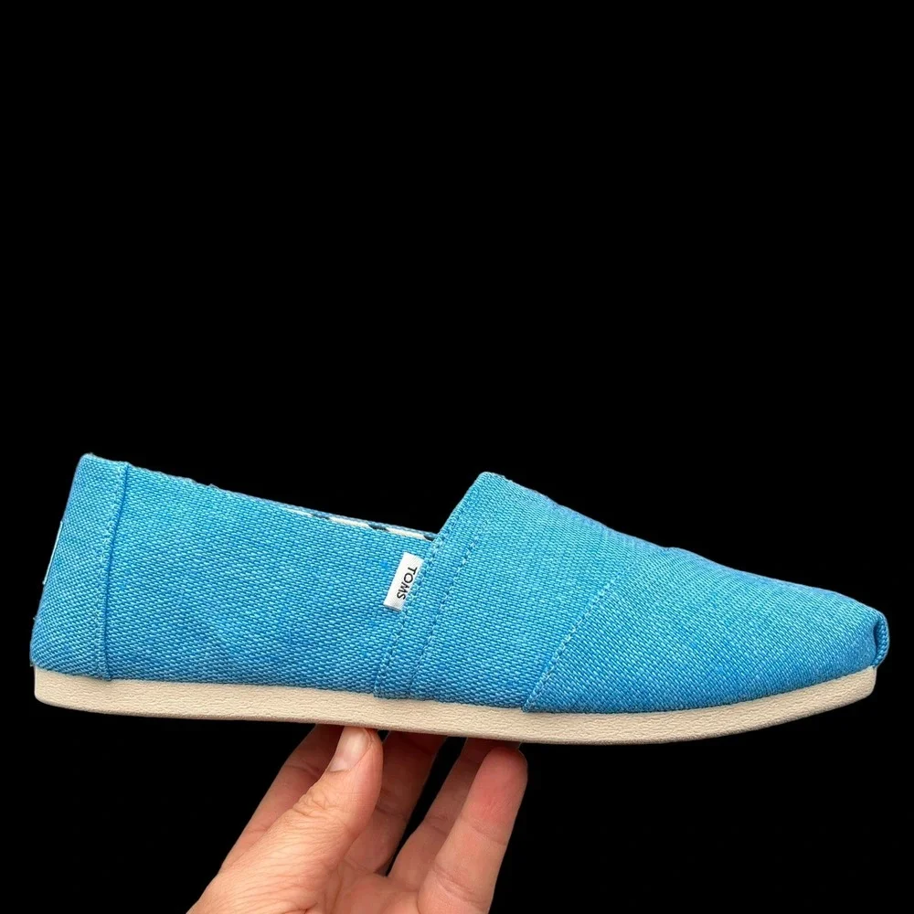 Toms Alpargata Women's Slip on Casual Shoes‎ Size 8 Blue Lightweight Comfort
